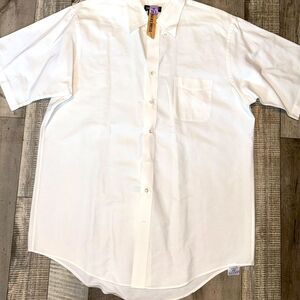 LANDS END men's short sleeve dress Shirt- size 17 tall‎
